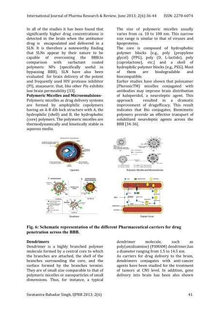 Novel Approaches for Brain Drug Delivery System-Review