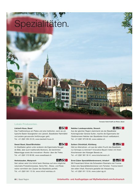 Kulinarische Reisen. - Switzerland Cheese Marketing AG