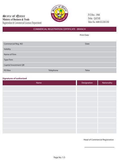 COMMERCIAL REGISTRATION CERTIFICATE - Branch-2