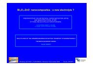 Bi2O3-ZnO nanocomposites : a new electrolyte ? - IMNR