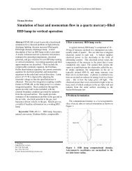 Simulation of heat and momentum flow in a quartz mercury ... - Comsol