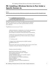 RE: Installing a Windows Service to Run Under a ... - Tech-Archive.net