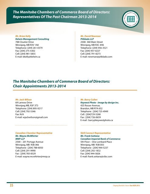 Nominations Report and Board Members 2013 -2014 - Manitoba ...