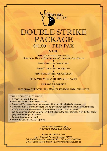 Double Strike Package - Raffles Town Club