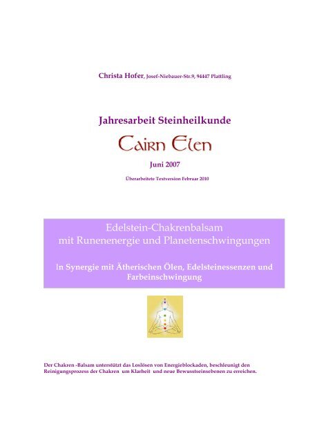 Jahresarbeit Steinheilkunde Syry Heilsteine De
