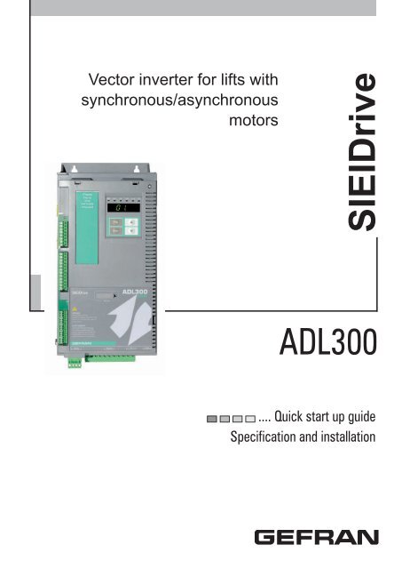 ADL300 Elevator Drives for Synchronous ... - Sprecher + Schuh