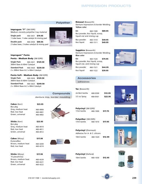 Impression Products - Star Dental Supply