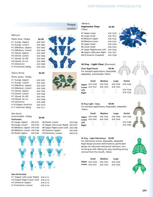 Impression Products - Star Dental Supply