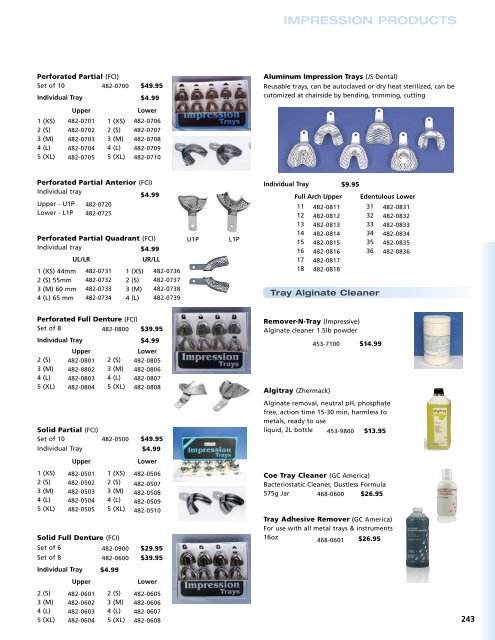 Impression Products - Star Dental Supply