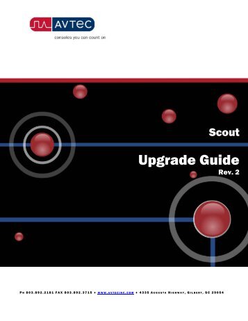 Upgrade Guide - Avtec Inc.