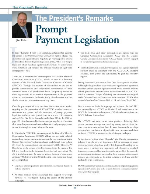 Prompt Payment Legislation - Electrical Contractors Association of ...