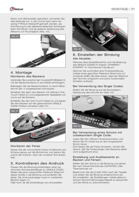 Technisches Handbuch - Tyrolia