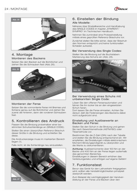 Technisches Handbuch - Tyrolia