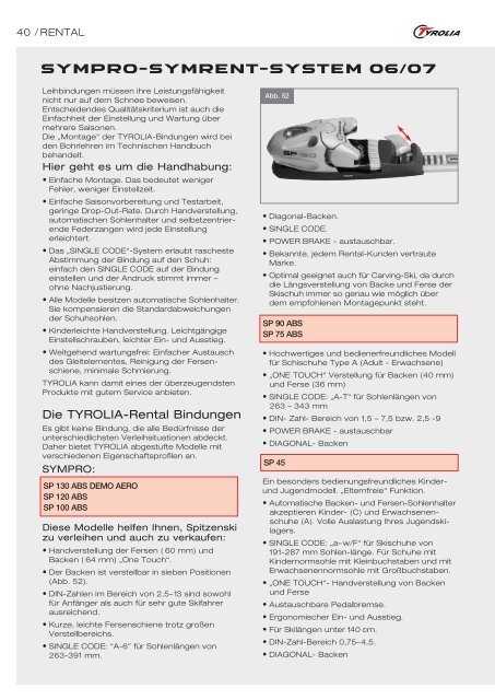 Technisches Handbuch - Tyrolia