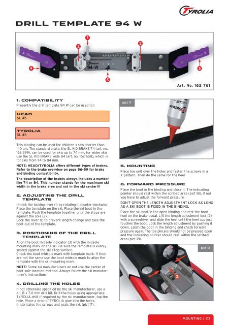 TECHNICAL MANUAL - Tyrolia