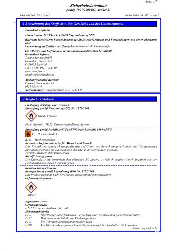 SDB METAFLUX 70-74 Supralub-Spray NSF