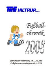 Chronik des Jahres 2008 der Fußballabteilung - TuS Hiltrup 1930 eV