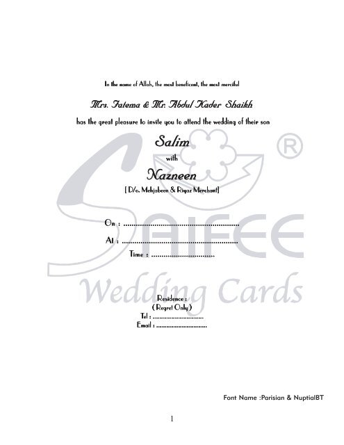 by parents.pmd - Saifee Wedding Cards