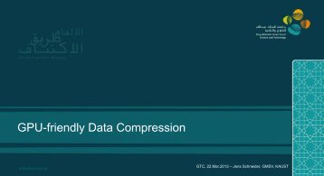 GPU Friendly Data Compression - GPU Technology Conference