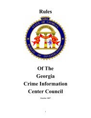 Rules Of The Georgia Crime Information Center Council - GBI LMS