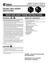 ceiling / wall mount ventilators read and save ... - American Coolair