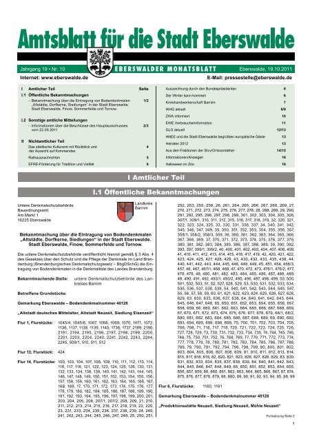 Termine - Stadt Eberswalde