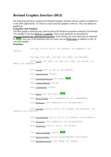 Borland Graphics Interface (BGI) - stefan sundin