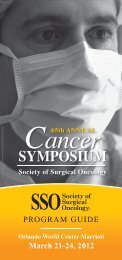 Onsite Program Guide - Society of Surgical Oncology