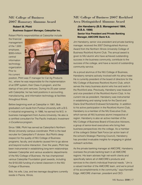 Spring 2008 Issue - NIU College of Business - Northern Illinois ...