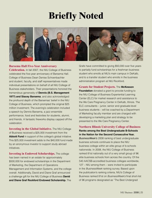 Spring 2008 Issue - NIU College of Business - Northern Illinois ...