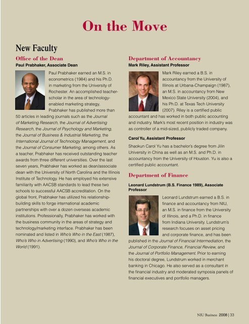 Spring 2008 Issue - NIU College of Business - Northern Illinois ...