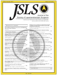 JSLS Volume 16 Number 4 - Laparoscopy Today