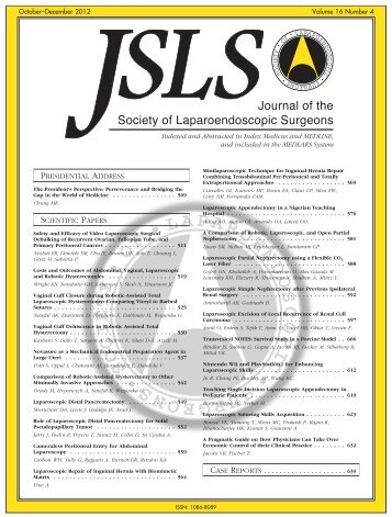 JSLS Volume 16 Number 4 - Laparoscopy Today