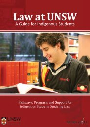 A Guide for Indigenous Students - UNSW Law - University of New ...