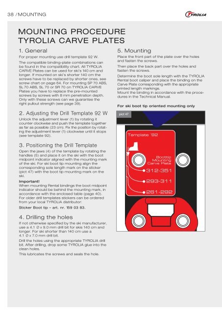 Technical Manual 2005/06 - Tyrolia