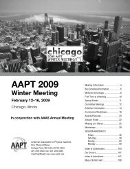 AAPT 2009 - American Association of Physics Teachers