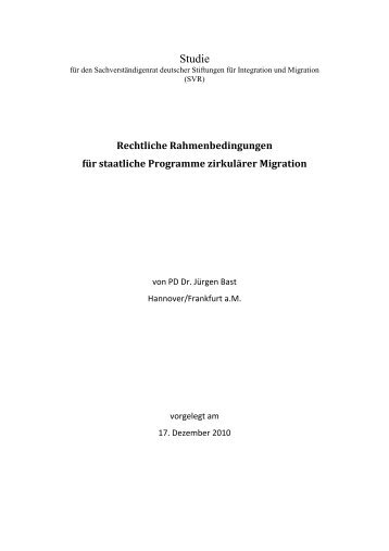 Studie: Rechtliche Rahmenbedingungen für staatliche Programme ...