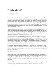 Salvation, Langston Hughes (PDF)