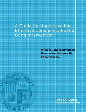 Community-based gang intervention - Office of the City Attorney ...