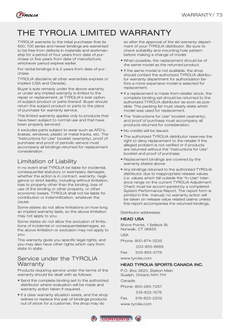 Technical Manual - Tyrolia