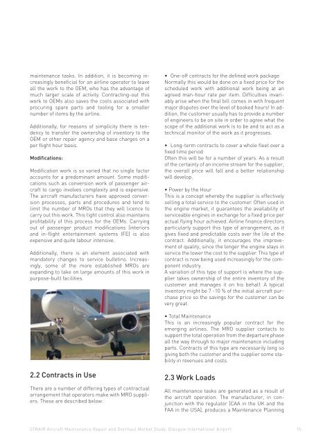 Aircraft Maintenance Repair and Overhaul Market Study. - OBSA