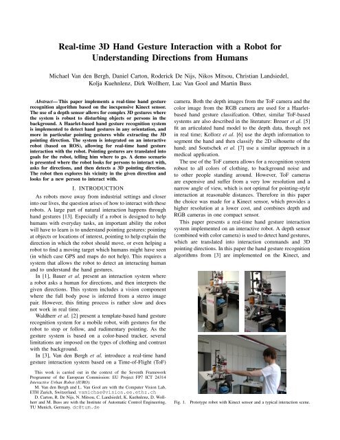 Real-time 3D Hand Gesture Interaction with a Robot ... - ResearchGate