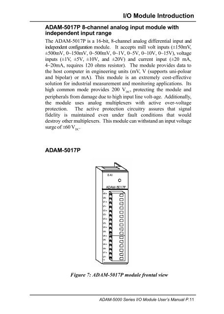 ADAM-5000 Series I/O Module User's Manual