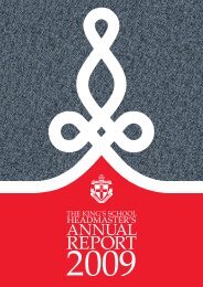 The King's School annual reports 2009