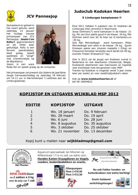 Wijkblad St. Wijkbeheer MSP, ed 1, 2012 - Mijn MSP