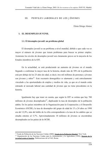 PARTE 3. Perfiles laborales de los jóvenes - Injuve