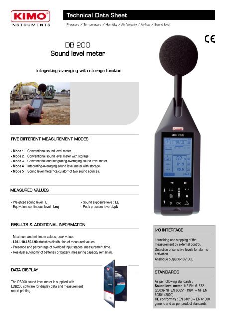 DB 200 Sound level meter - om.gr