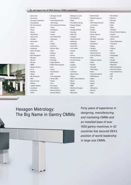 ALPHA, DELTA, LAMBDA Gantry Coordinate Measuring ... - KODA