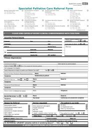 Specialist Palliative Care Referral Form - St Christopher's Hospice