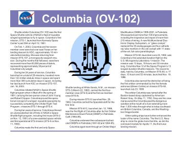 Columbia (OV-102) - NASA